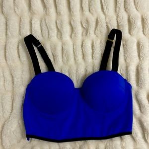 Bebe blue crop top